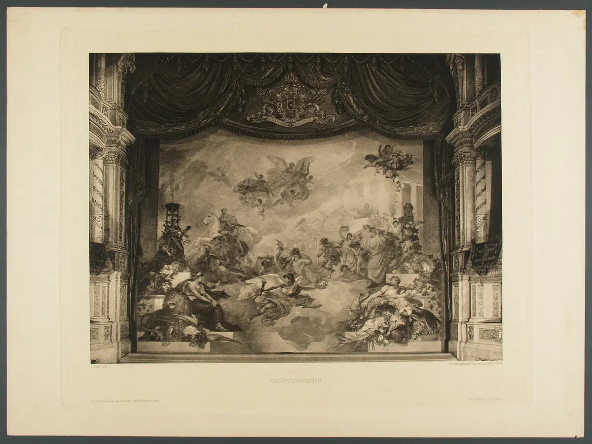 Wien, Burgtheater, Titel in Vorlageform: Hauptvorhang