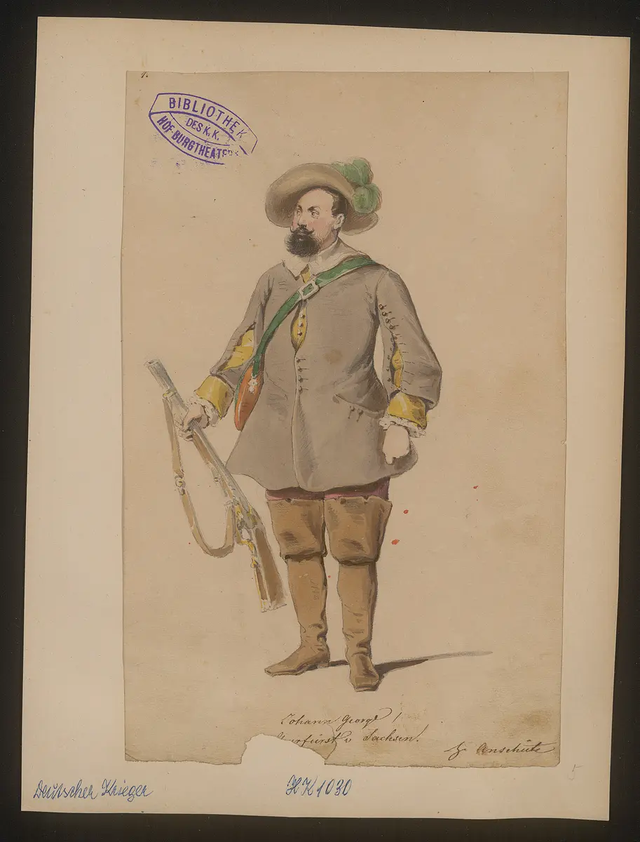 Ein deutscher Krieger, Titel der Serie: Figurinen des k.k. Hof-Burgtheaters