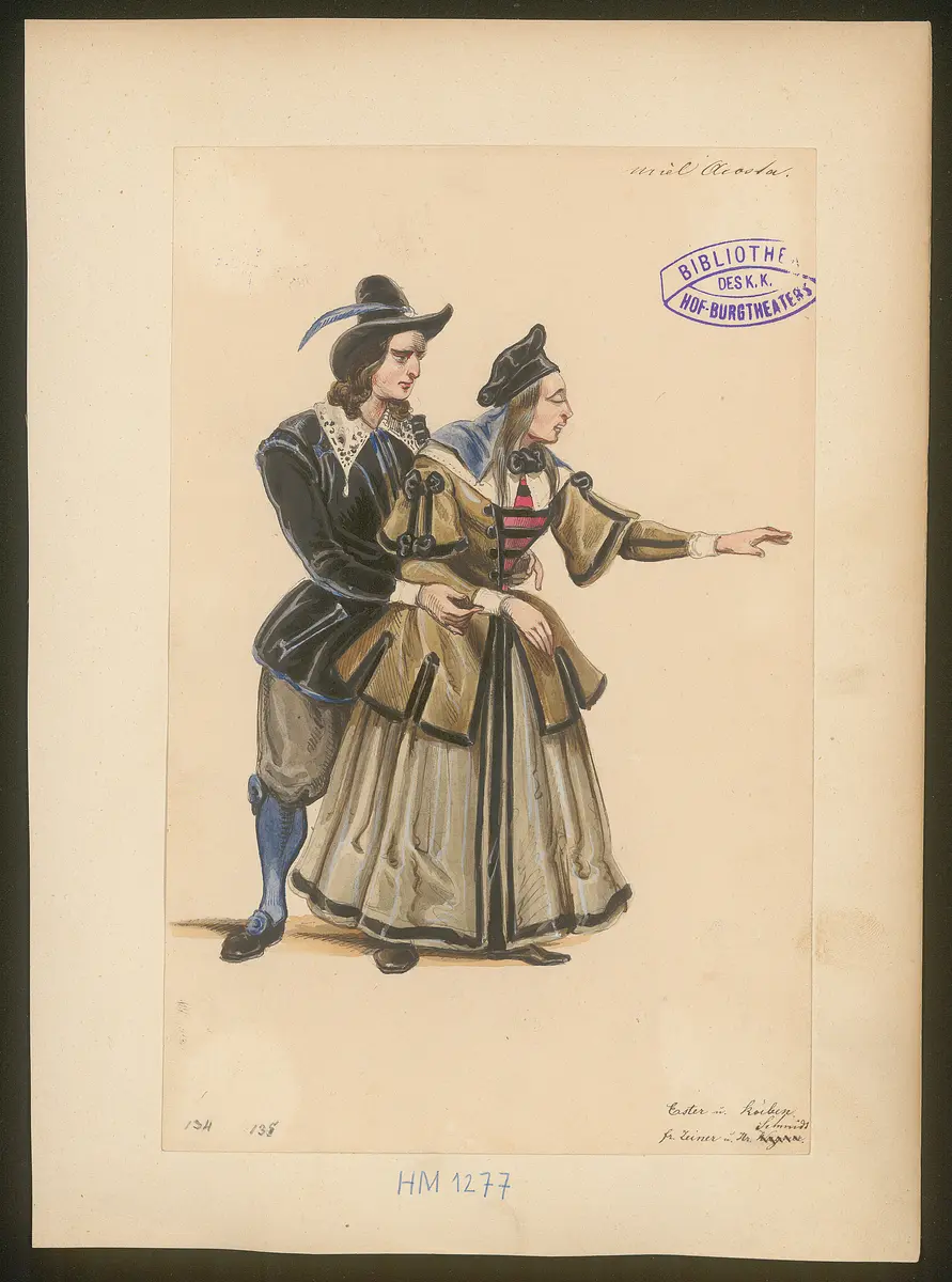 Uriel Acosta, Titel der Serie: Figurinen des k.k. Hof-Burgtheaters