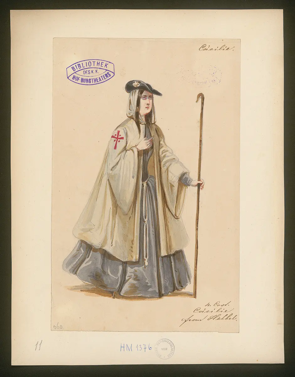 Cäcilia von Albano, Titel der Serie: Figurinen des k.k. Hof-Burgtheaters