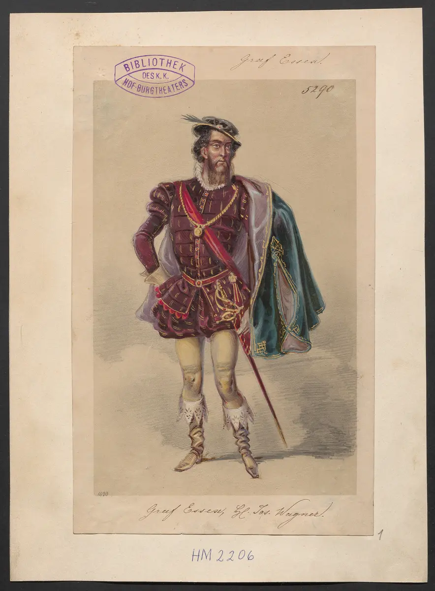 Graf Essex, Titel der Serie: Figurinen des k.k. Hof-Burgtheaters