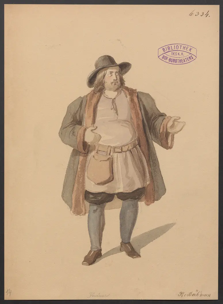 Düweke, Titel der Serie: Figurinen des k.k. Hof-Burgtheaters