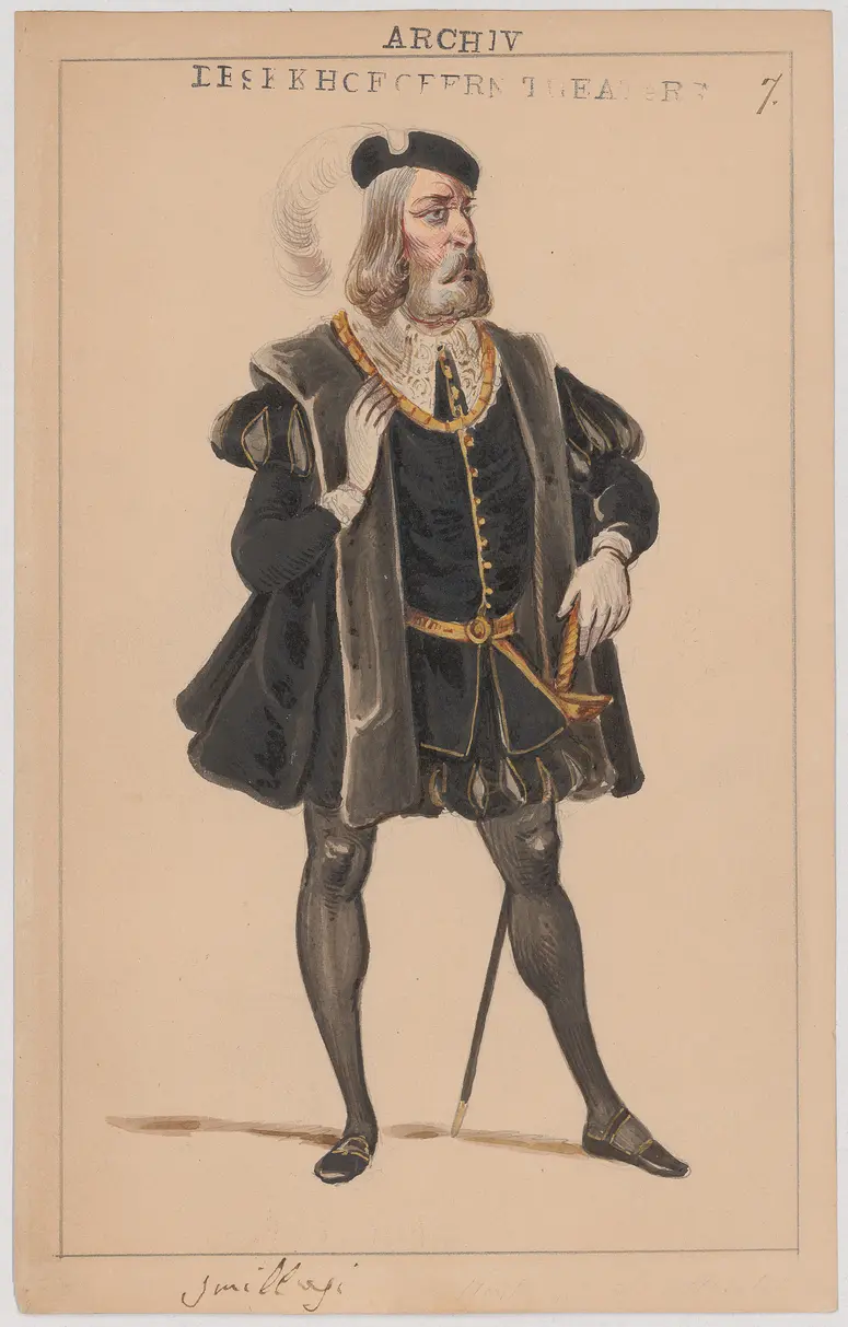 Rigoletto, Titel der Serie: Figurinen des k.k. Hofoperntheaters