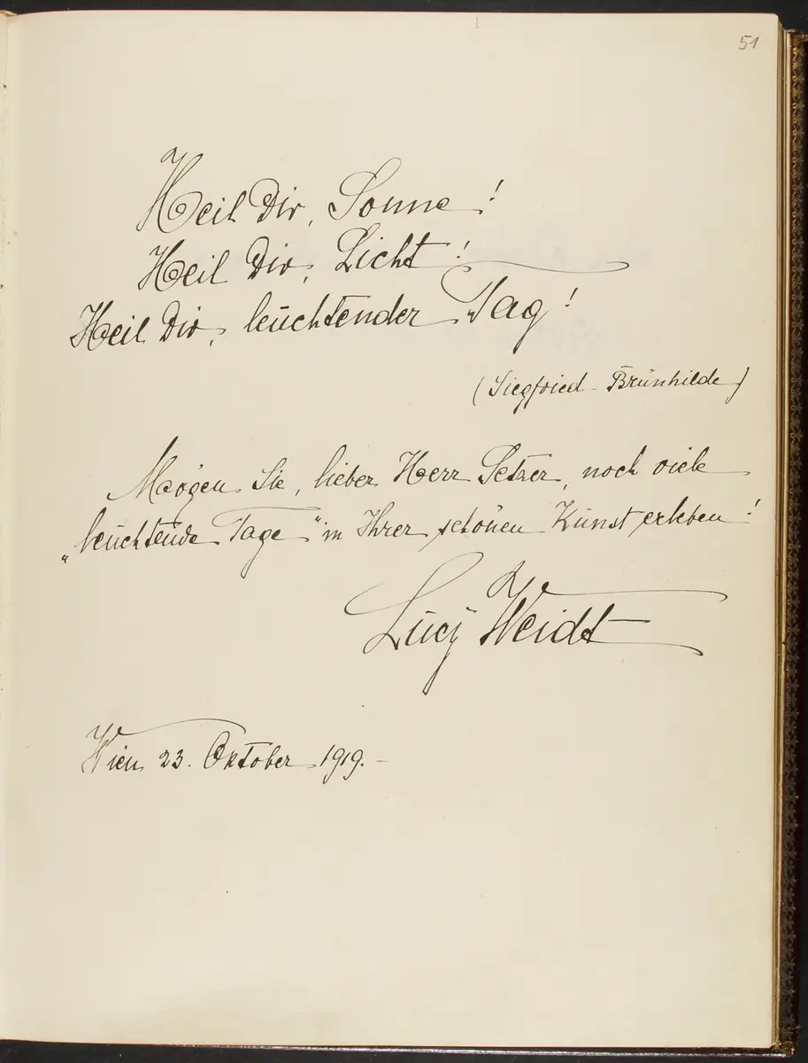 Gästebuch. Atelier Franz-Xaver Setzer, Wien