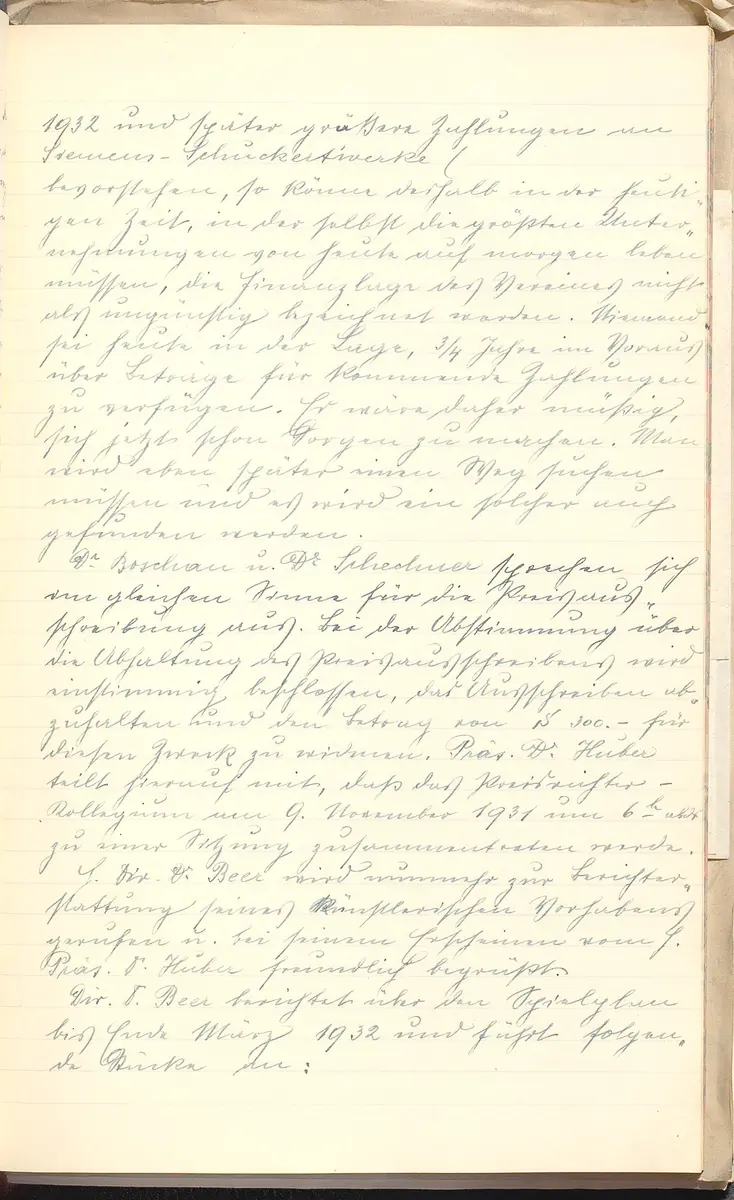Protokolle der Ausschusssitzungen des Vereines des Deutschen Volkstheaters in Wien