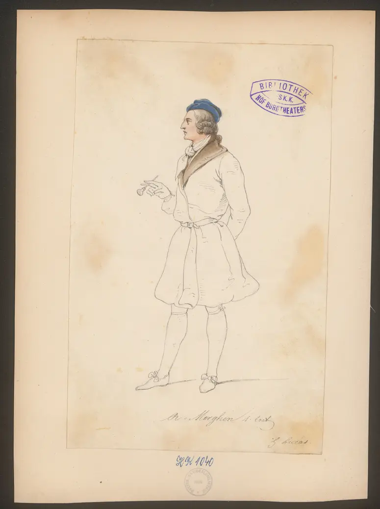 Canovas Jugendliebe, Titel der Serie: Figurinen des k.k. Hof-Burgtheaters