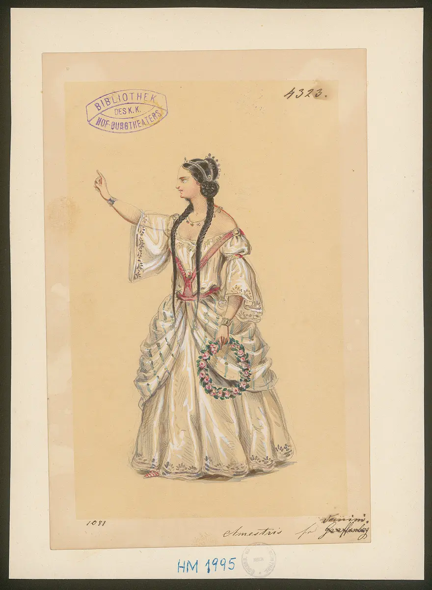 Alexander und Darius, Titel der Serie: Figurinen des k.k. Hof-Burgtheaters