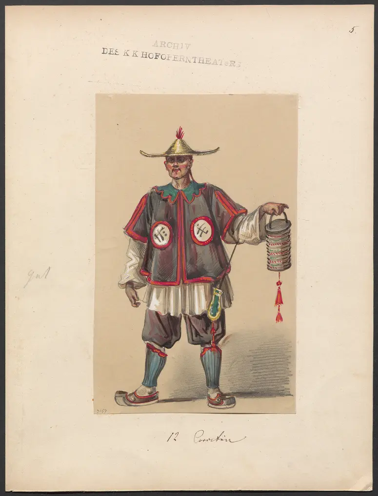 Das Pferd von Erz, Originaltitel: Le cheval de bronze, Titel der Serie: Figurinen des k.k. Hofoperntheaters