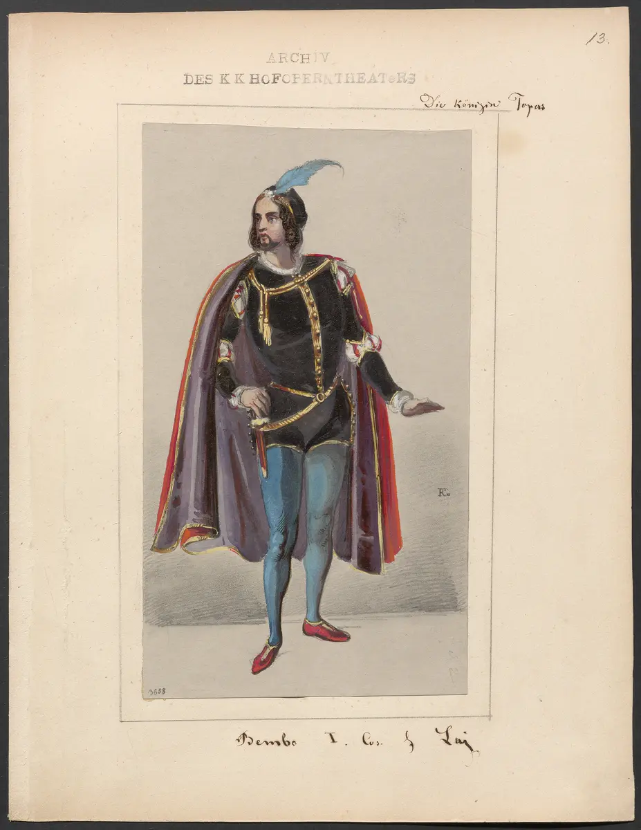 Königin Topas, Originaltitel: La reine Topaze, Titel der Serie: Figurinen des k.k. Hofoperntheaters
