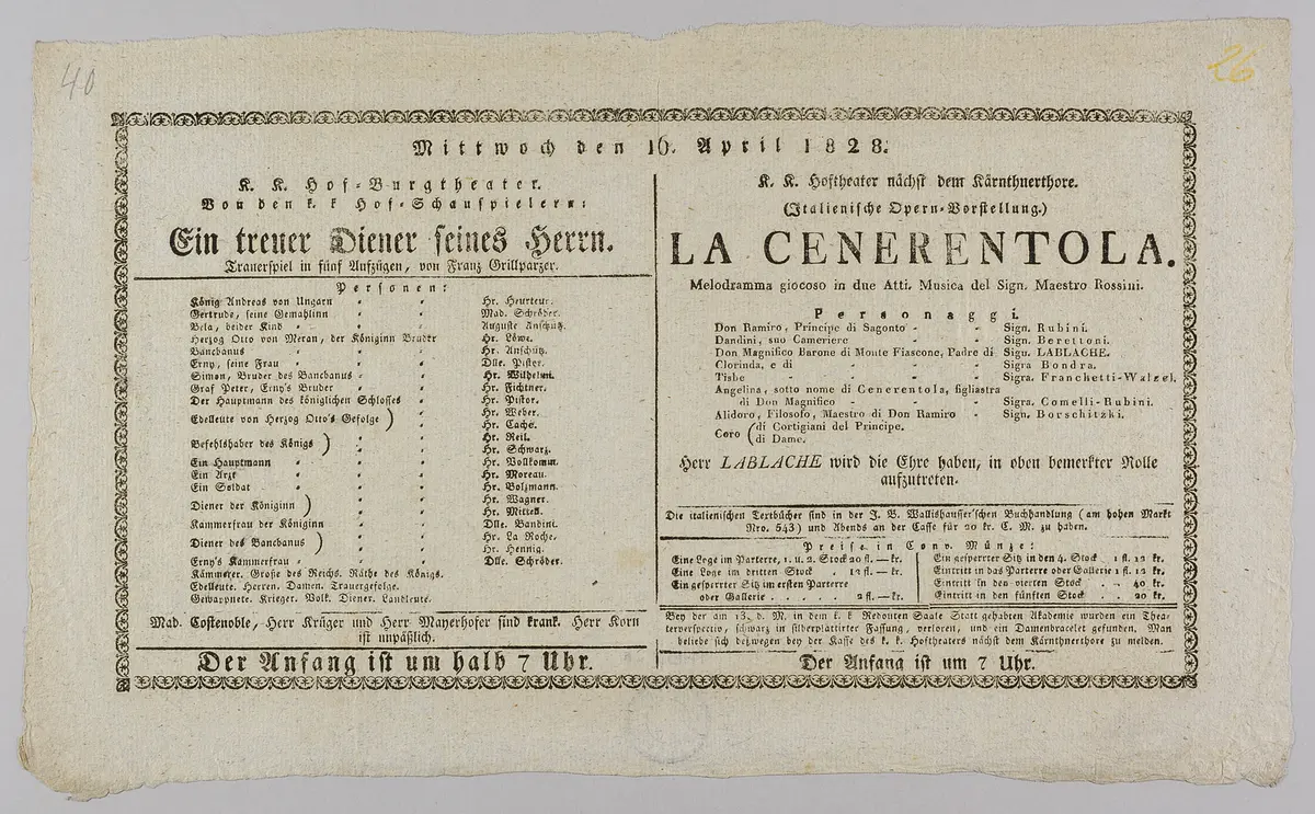 Ein treuer Diener seines Herrn, La Cenerentola