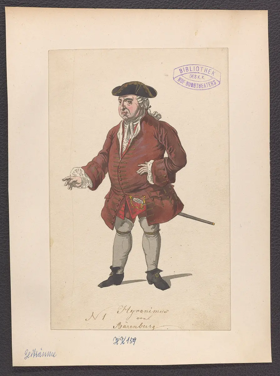 Die Zeitalter, Alternativtitel: Die Zeiträume, Titel der Serie: Figurinen des k.k. Hof-Burgtheaters