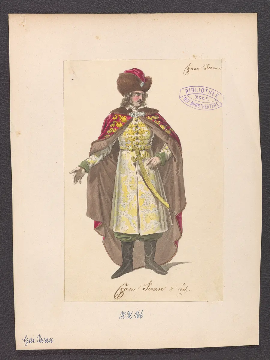 Zar Ivan, Titel der Serie: Figurinen des k.k. Hof-Burgtheaters