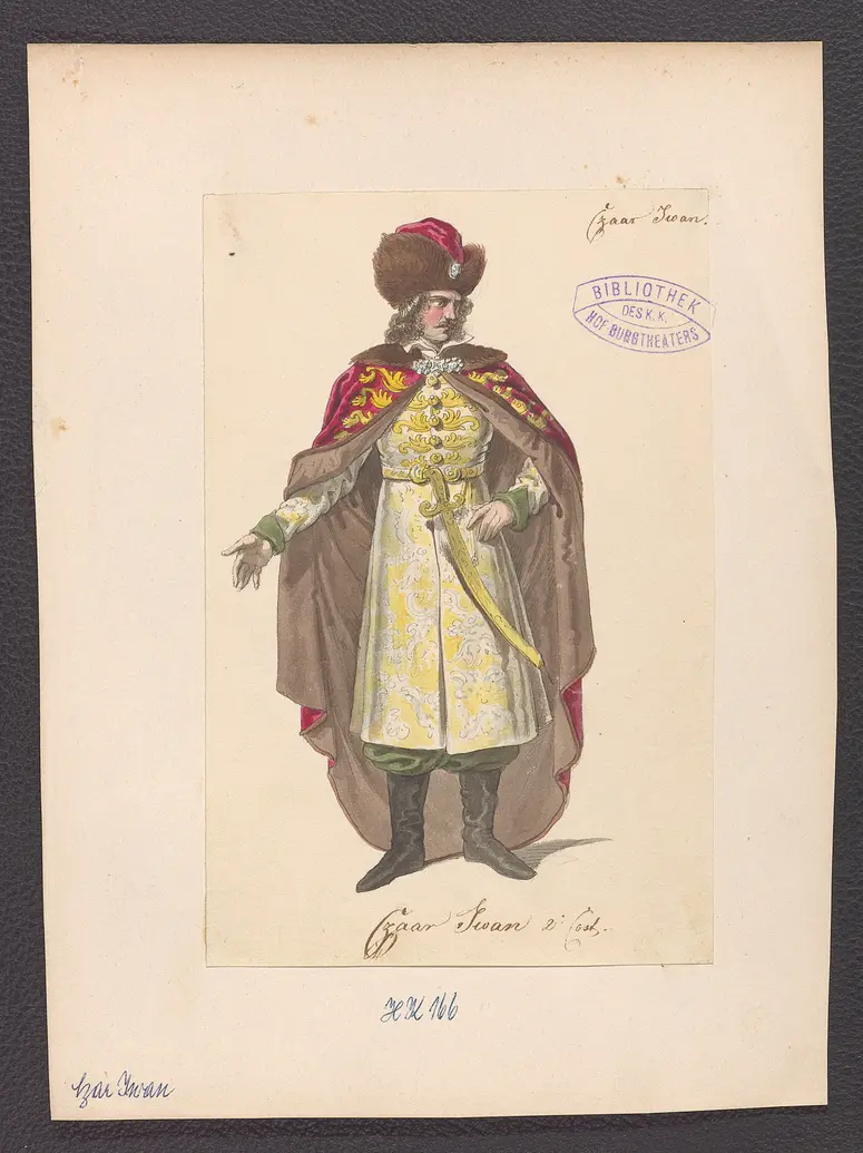 Zar Ivan, Titel der Serie: Figurinen des k.k. Hof-Burgtheaters