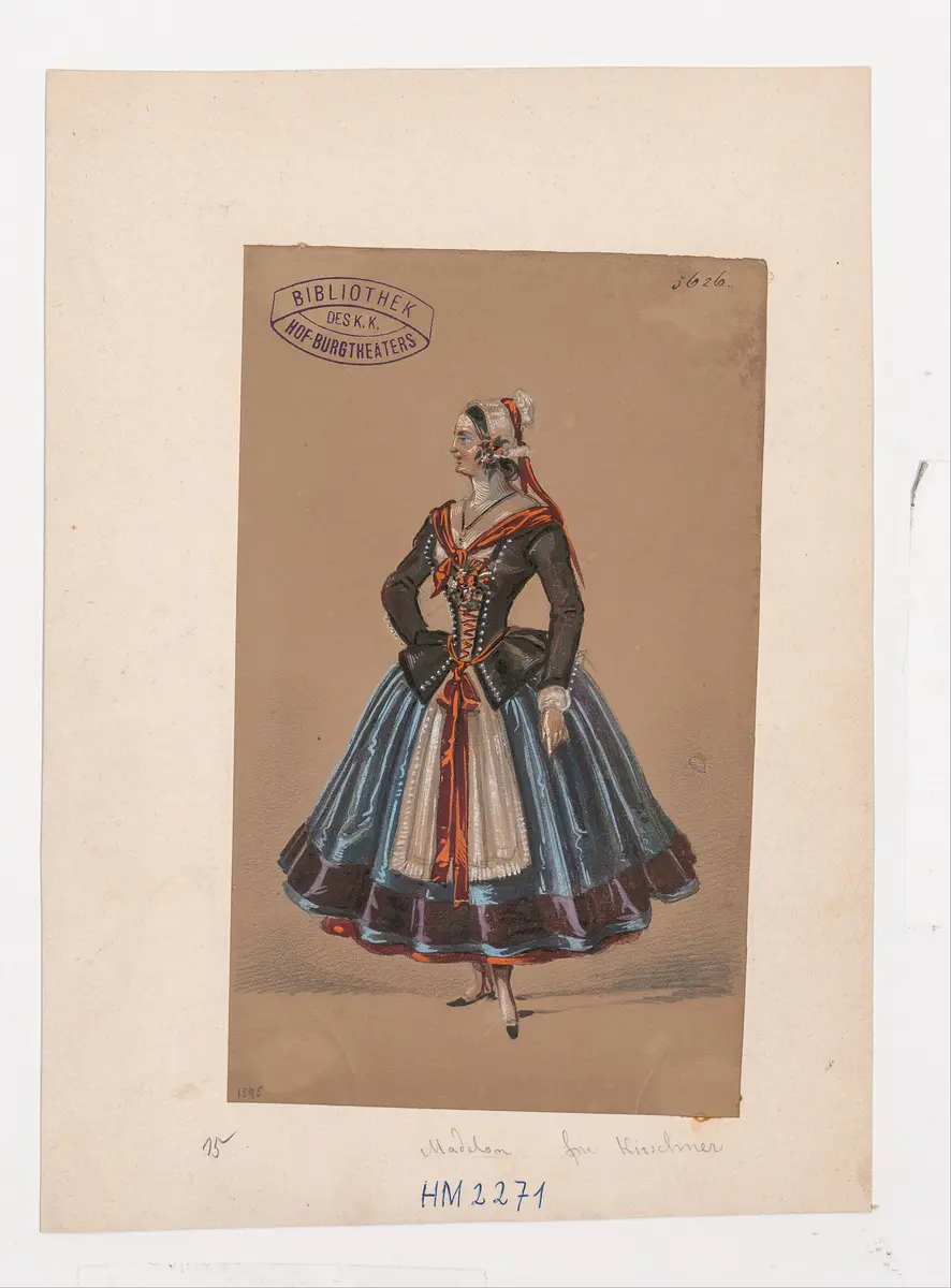 Die Grille, Titel der Serie: Figurinen des k.k. Hof-Burgtheaters