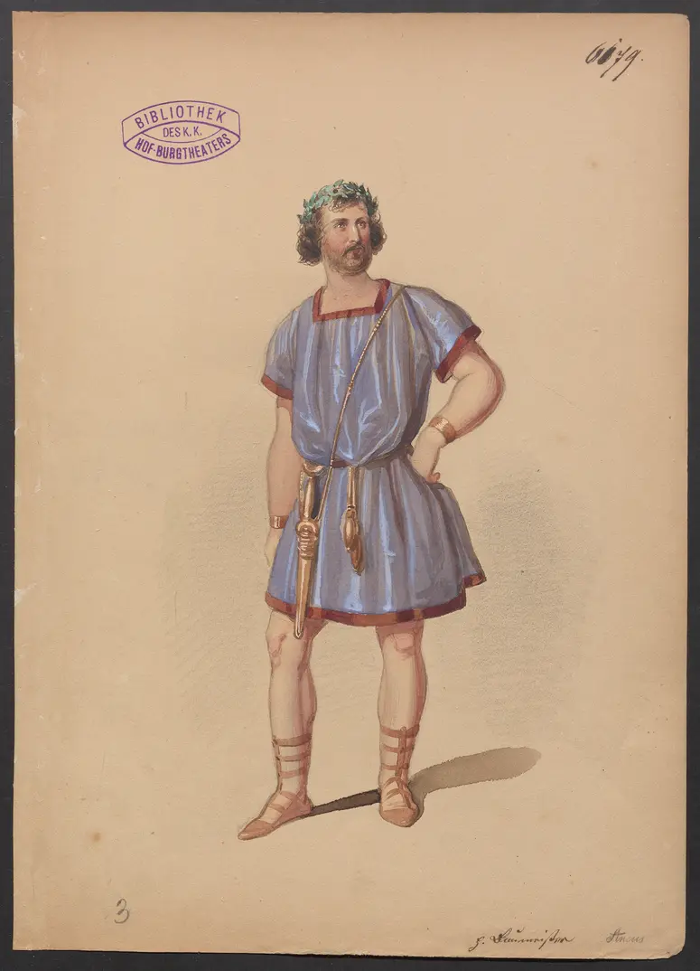 Die Sabinerinnen, Titel der Serie: Figurinen des k.k. Hof-Burgtheaters