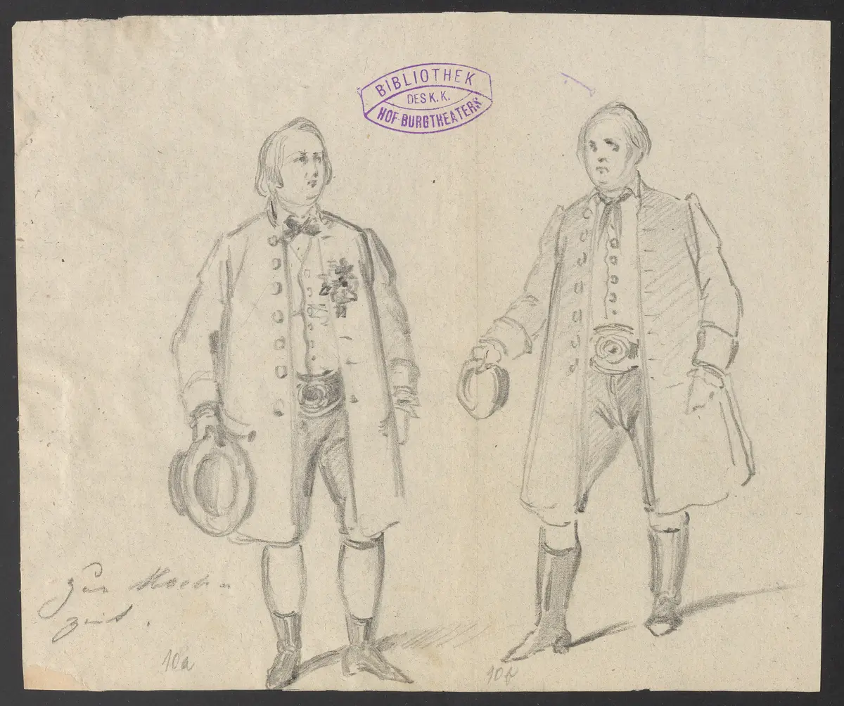 Deborah, Titel der Serie: Figurinen des k.k. Hof-Burgtheaters