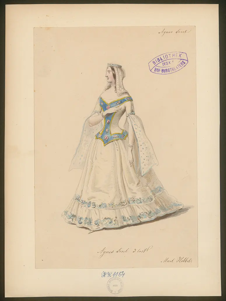 Agnes Sorel, Titel der Serie: Figurinen des k.k. Hof-Burgtheaters