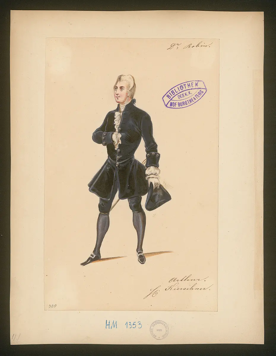 Doktor Robin, Originaltitel: Le Docteur Robin, Titel der Serie: Figurinen des k.k. Hof-Burgtheaters