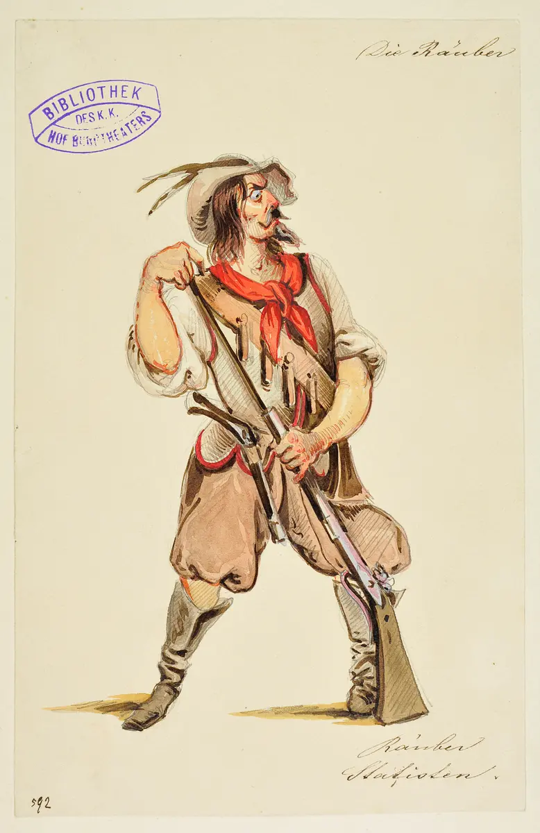 Die Räuber, Titel der Serie: Figurinen des k.k. Hof-Burgtheaters