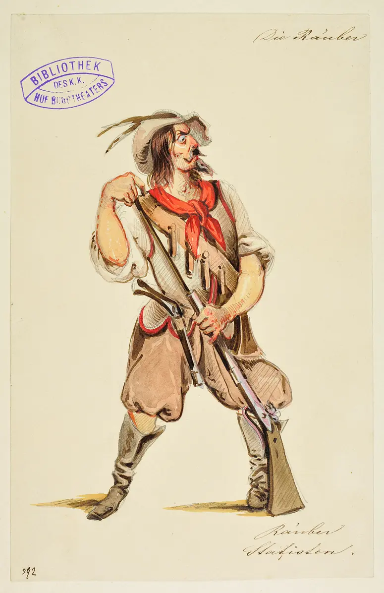 Die Räuber, Titel der Serie: Figurinen des k.k. Hof-Burgtheaters