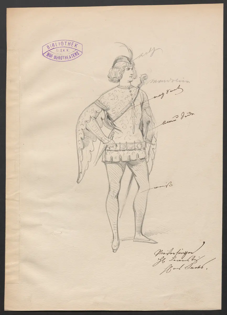 Hans Sachs, Titel der Serie: Figurinen des k.k. Hof-Burgtheaters