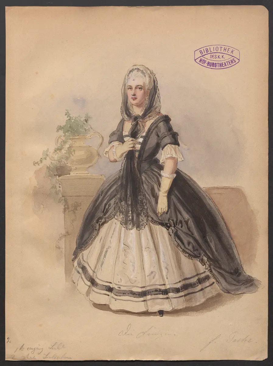 Zopf und Schwert, Titel der Serie: Figurinen des k.k. Hof-Burgtheaters