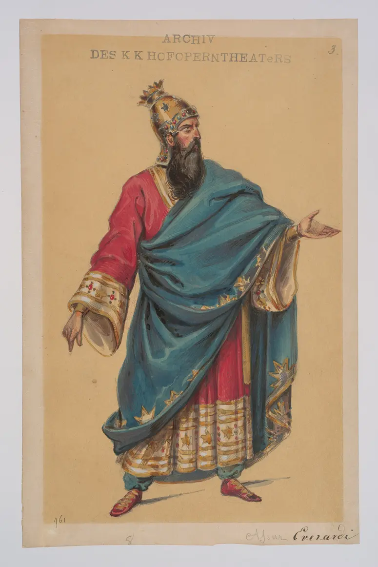Semiramis, Originaltitel: Semiramide, Titel der Serie: Figurinen des k.k. Hofoperntheaters