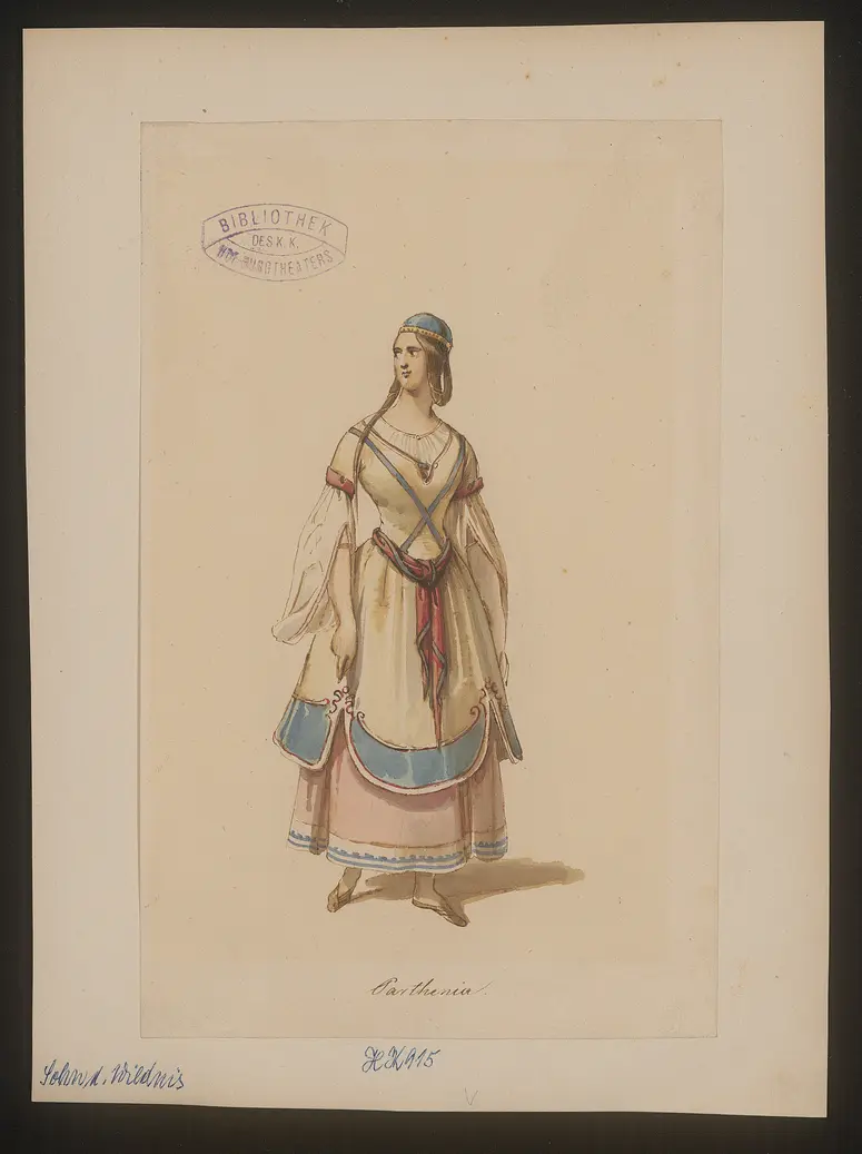 Der Sohn der Wildnis, Titel der Serie: Figurinen des k.k. Hof-Burgtheaters