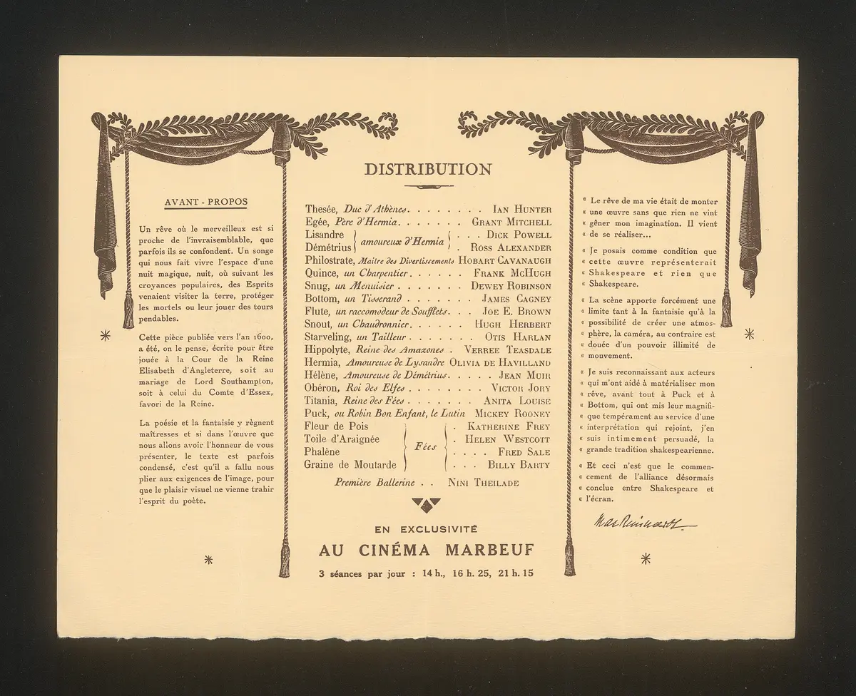 Ein Sommernachtstraum (Le songe d'une nuit d'été)
