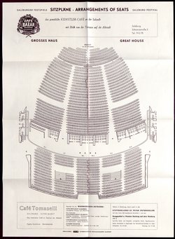 Salzburger Festspiele 1964, Titel in Vorlageform: Salzburgo Festival 1964, Verweis auf Stücktitel: Cosi fan tutte, Verweis auf Stücktitel: Figaros Hochzeit, Verweis auf Stücktitel: Lucio Silla, Verweis auf Stücktitel: Die Zauberflöte, Verweis auf Stücktitel: Ariadne auf Naxos, Verweis auf Stücktitel: Elektra, Verweis auf Stücktitel: Der Rosenkavalier, Verweis auf Stücktitel: Macbeth, Verweis auf Stücktitel: Jedermann, Verweis auf Stücktitel: Faust, Verweis auf Stücktitel: Die lustigen Weiber von Windsor