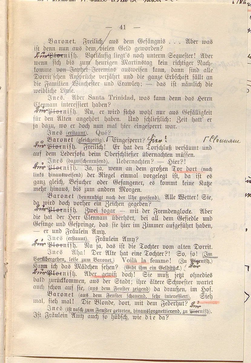 Klein Dorrit. Lustspiel in drei Akten