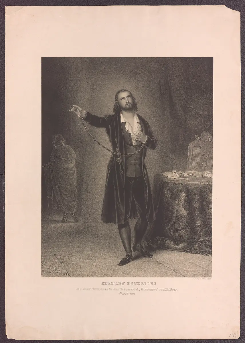 Hermann Hendrichs, Verweis auf Stücktitel: Struensee