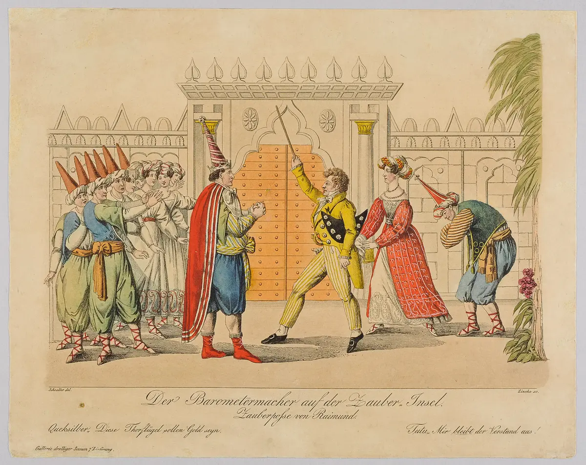 Der Barometermacher auf der Zauberinsel, Titel der Serie: Gallerie drolliger Scenen, Name der Zeitschrift: Wiener Theaterzeitung