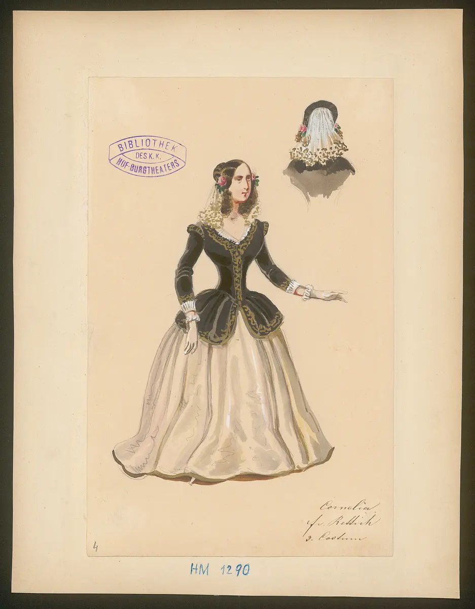 Die Rose von Sorrent, Titel der Serie: Figurinen des k.k. Hof-Burgtheaters