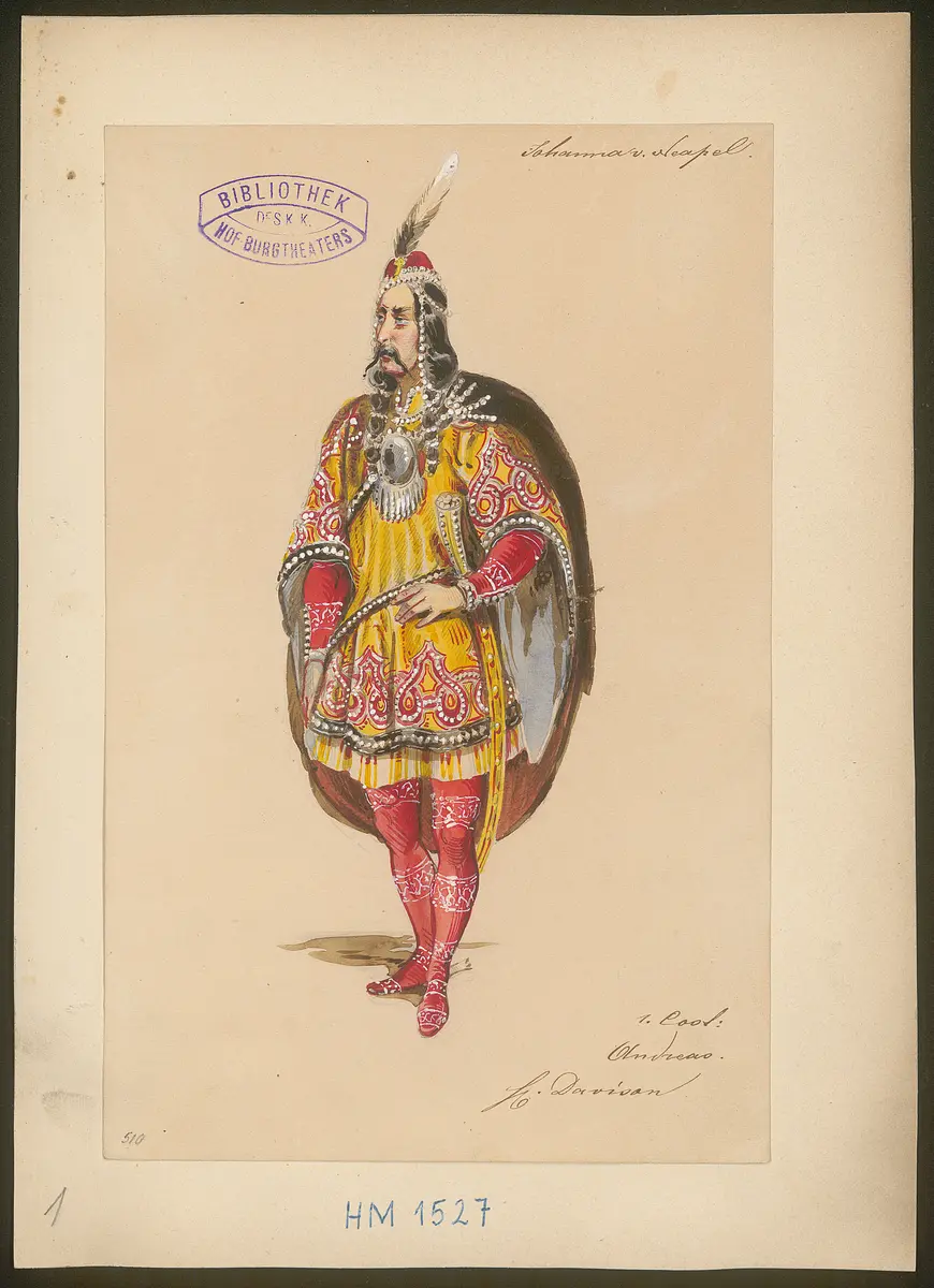 Johanna von Neapel, Titel der Serie: Figurinen des k.k. Hof-Burgtheaters