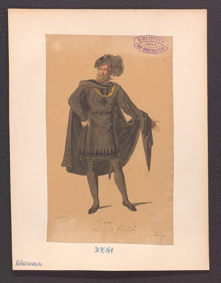 Die Albaneserin, Titel der Serie: Figurinen des k.k. Hof-Burgtheaters