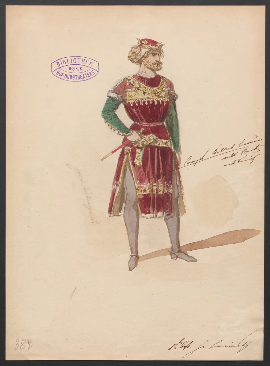 König Johann, Originaltitel: King John, Titel der Serie: Figurinen des k.k. Hof-Burgtheaters