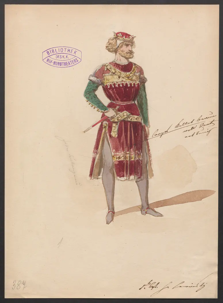 König Johann, Originaltitel: King John, Titel der Serie: Figurinen des k.k. Hof-Burgtheaters