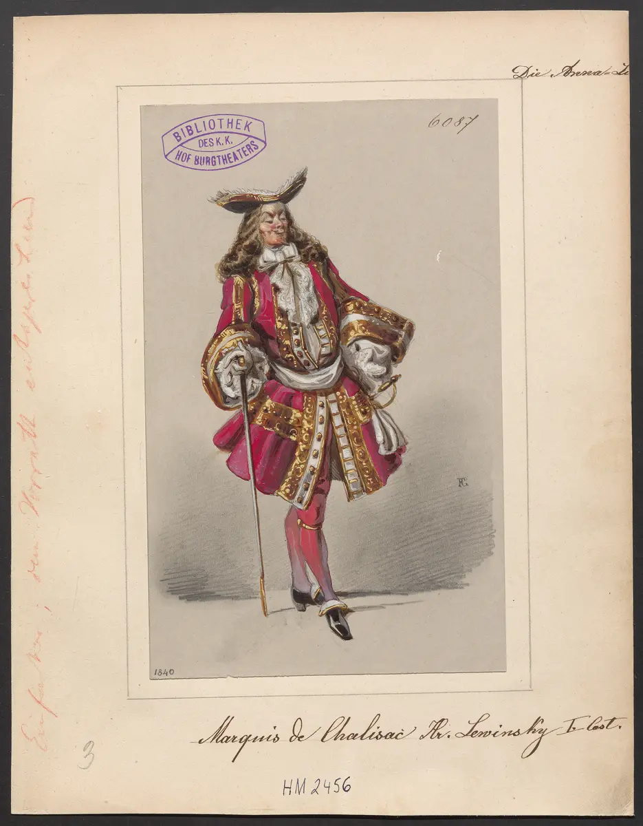 Die Anna-Lise, Titel der Serie: Figurinen des k.k. Hof-Burgtheaters