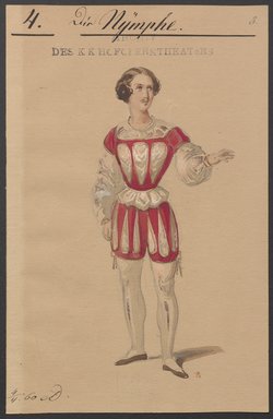 Die Nymphe, Titel der Serie: Figurinen des k.k. Hofoperntheaters