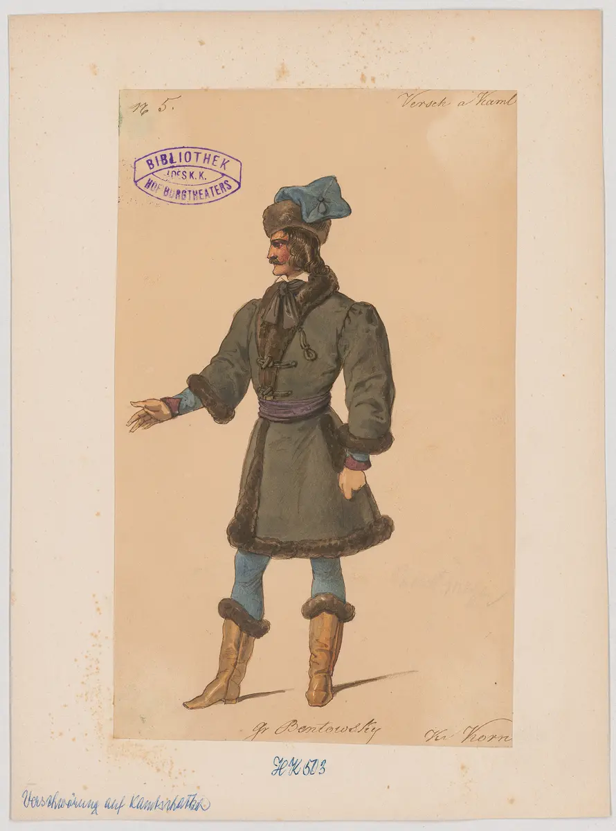 Graf Benjowsky, oder Die Verschwörung auf Kamtschatka, Titel der Serie: Figurinen des k.k. Hof-Burgtheaters