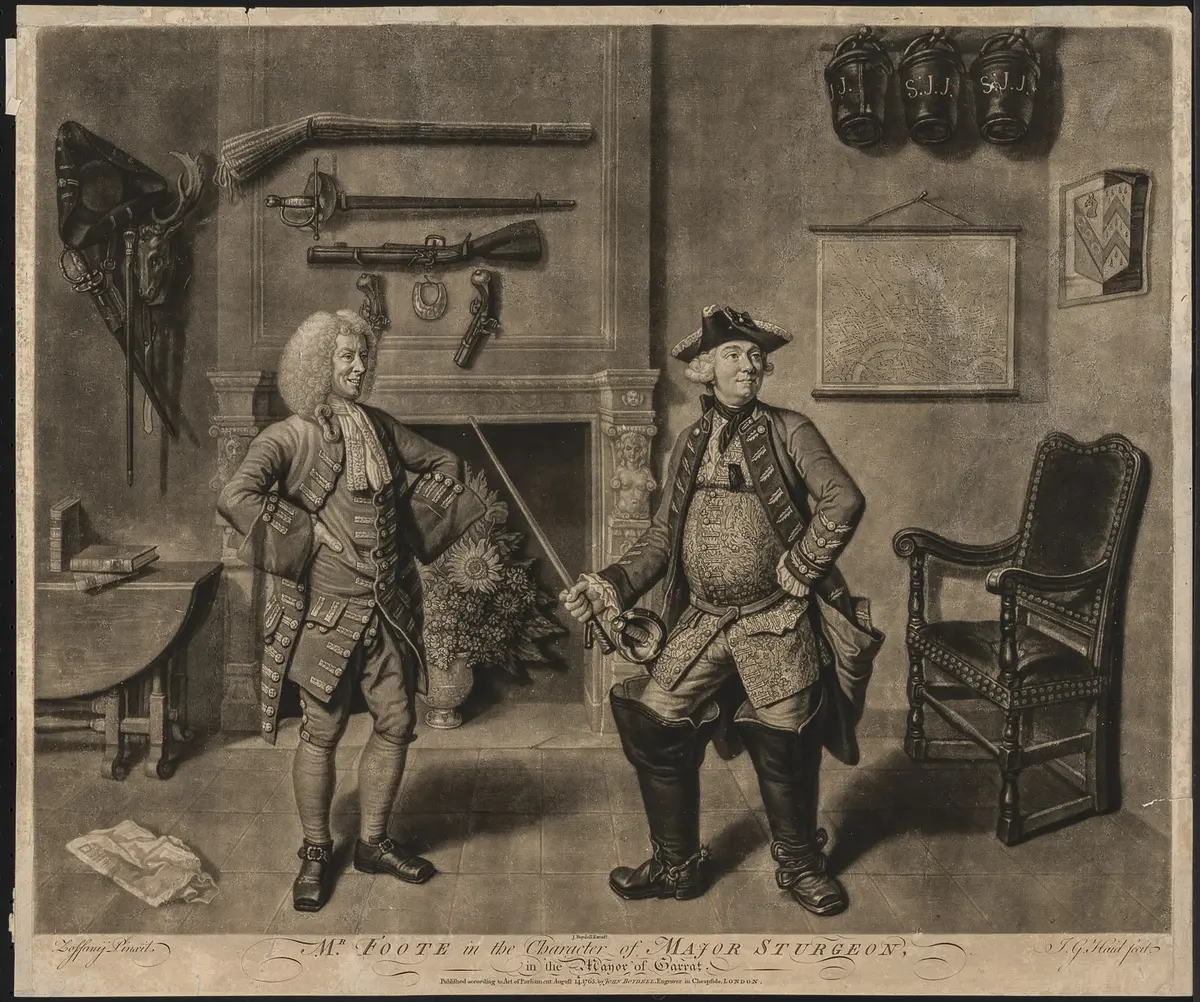 Samuel Foote, Verweis auf Stücktitel: The Major of Garratt