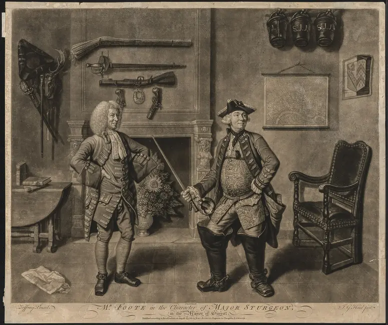 Samuel Foote, Verweis auf Stücktitel: The Major of Garratt