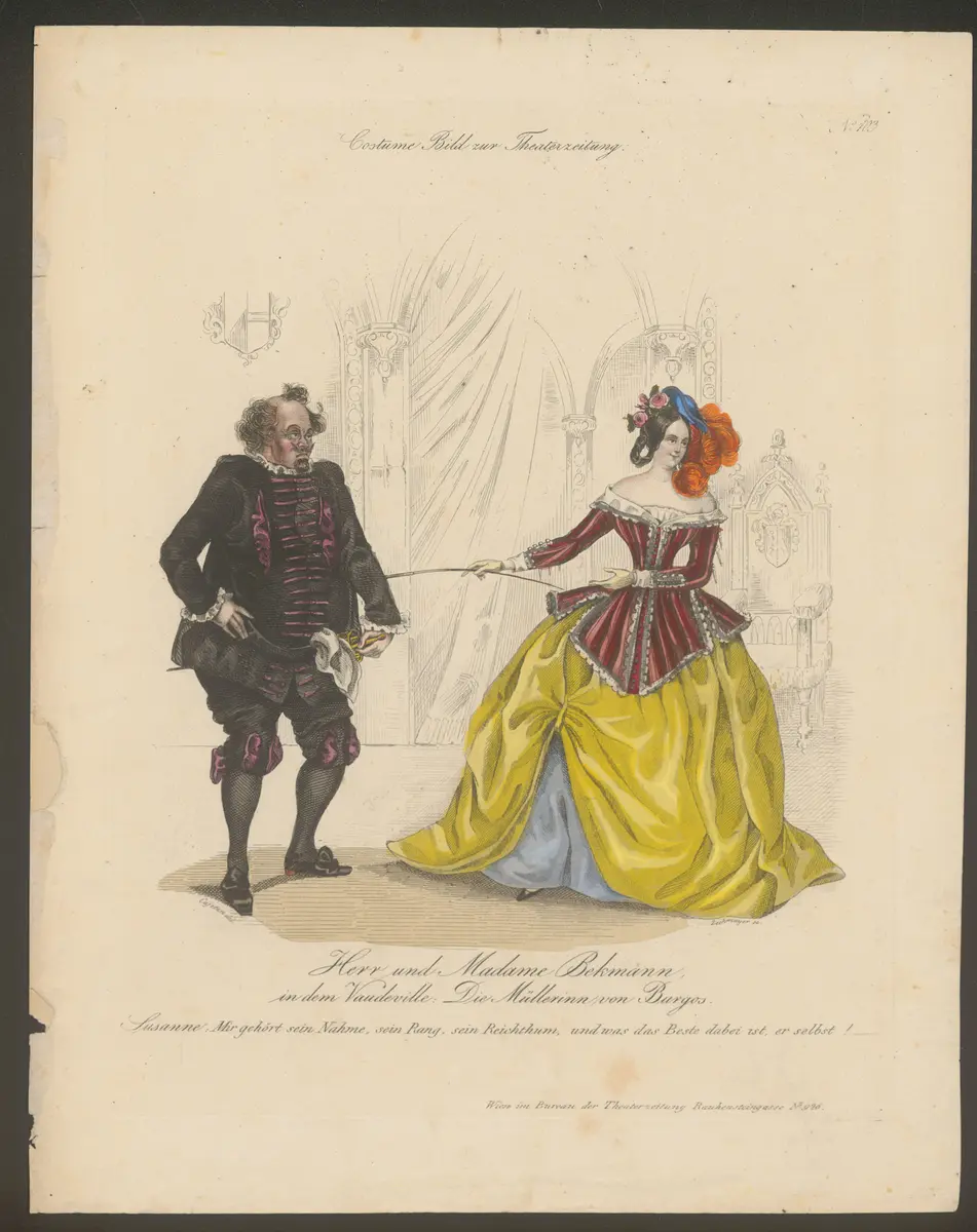 Die Müllerin von Burgos, Titel der Serie: Costume-Bild, Name der Zeitschrift: Wiener Theaterzeitung