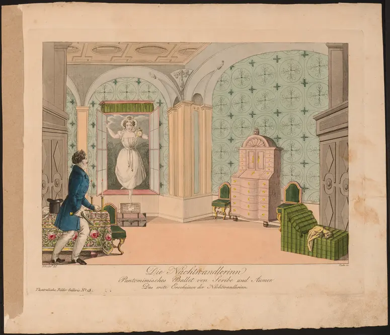 Die Nachtwandlerin, Titel der Serie: Theatralische Bilder-Gallerie, Name der Zeitschrift: Wiener Theaterzeitung