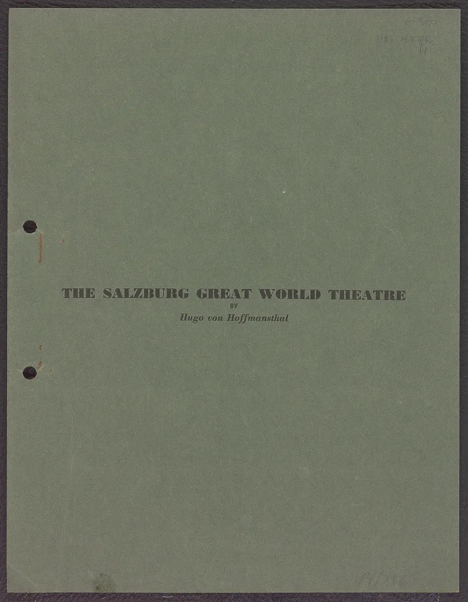 Das Salzburger Große Welttheater (The Salzburg Great World Theatre)