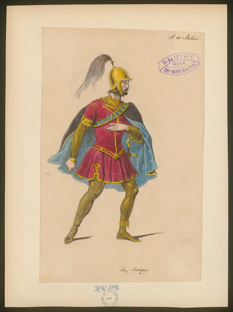 Donna Maria de Molina, Titel der Serie: Figurinen des k.k. Hof-Burgtheaters