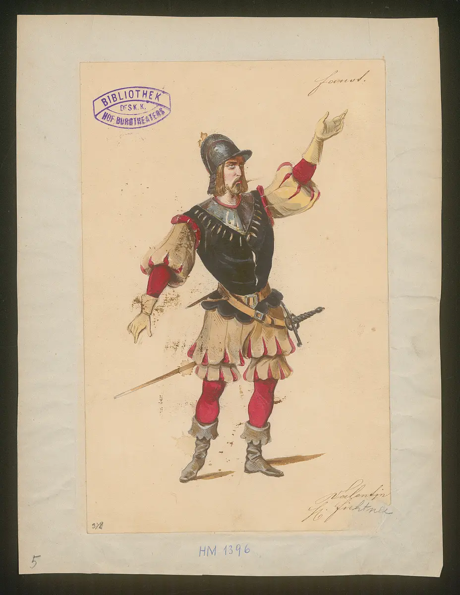 Faust 1. Teil, Suchtitel: Faust I, Titel der Serie: Figurinen des k.k. Hof-Burgtheaters