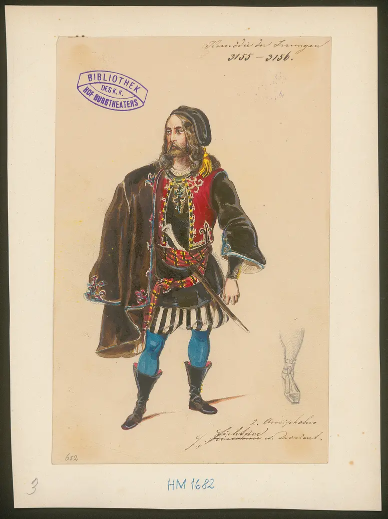 Die Komödie der Irrungen, Originaltitel: The Comedy of Errors, Titel der Serie: Figurinen des k.k. Hof-Burgtheaters