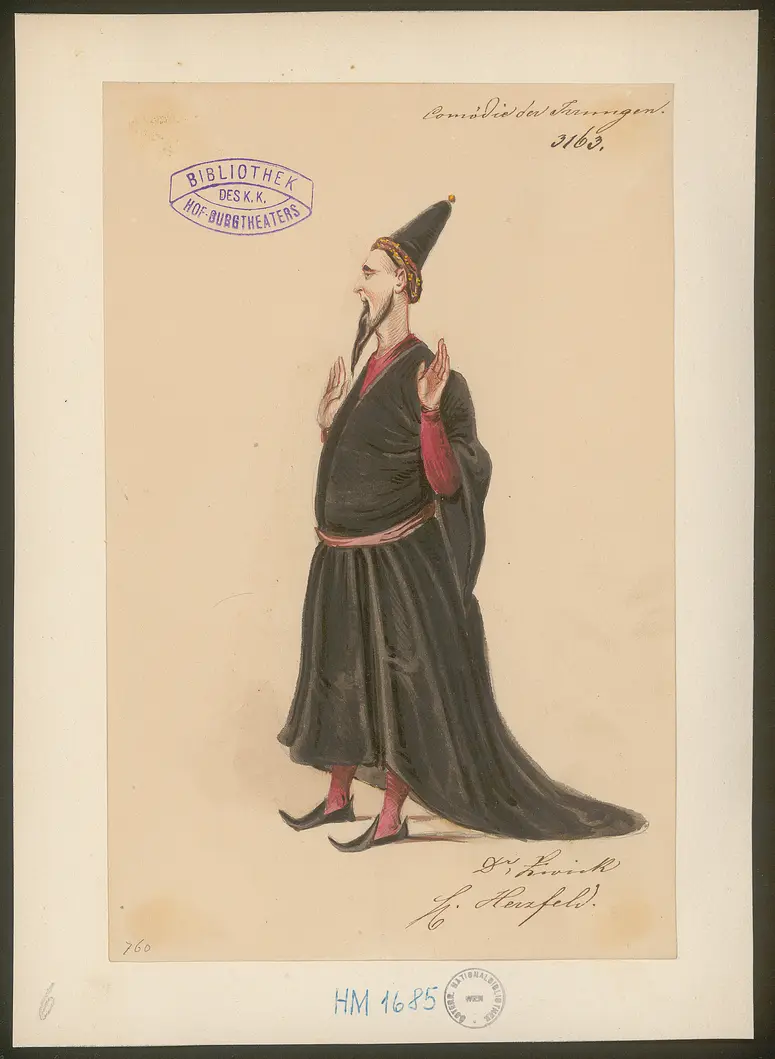 Die Komödie der Irrungen, Originaltitel: The Comedy of Errors, Titel der Serie: Figurinen des k.k. Hof-Burgtheaters